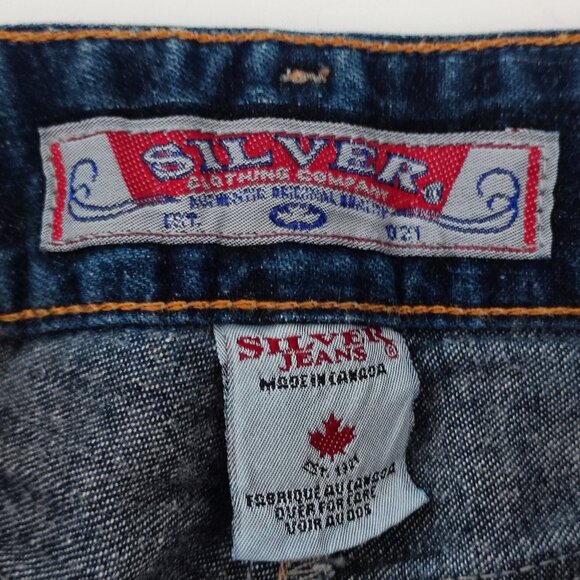 Women's Blue Flared Jeans - Picture 6 of 16